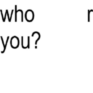 who r u?